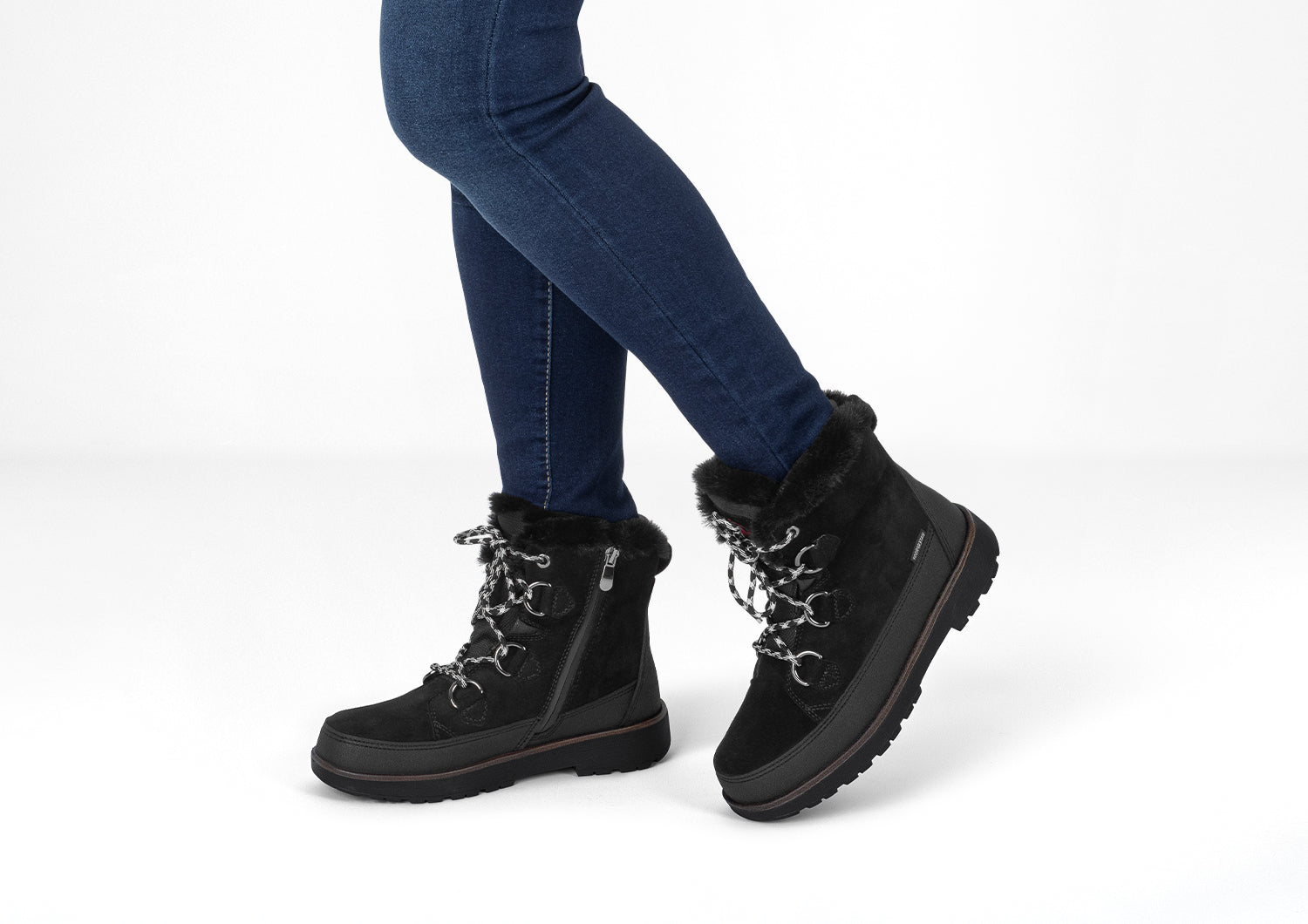 StoweSuede | Cozy Waterproof Black Winter Boots 1