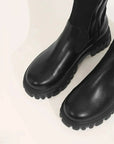 Stretch Knit Black Knee High Boots for Women – Comfortable Long Boots with Sleek Design 4