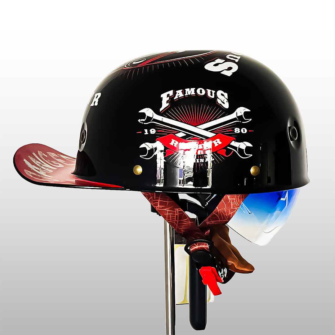 Stylish Motorcycle Helmet with DOT and ECE Certification – Lightweight ABS Shell and Multi-Density EPS Safety Buffer 1
