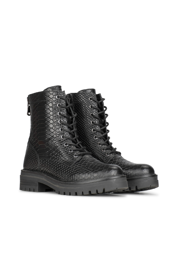 Stylish Python-Pattern Lace Up Boots for Women – Comfortable and Versatile Footwear 2