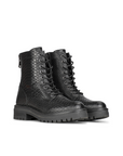 Stylish Python-Pattern Lace Up Boots for Women – Comfortable and Versatile Footwear 2
