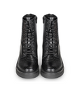 Stylish Python-Pattern Lace Up Boots for Women – Comfortable and Versatile Footwear 3