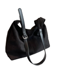 Stylish Suede Handbag with Adjustable Strap and High Capacity – Elegant Trunk Design 4