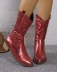Stylish White Leather Pointed Cowboy Boots for Women – Elegant Design for Any Occasion 5