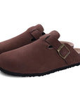 Stylish Women's Sandals - Suede Mules with Cork Insole and Arch Support for All-Day Comfort 11