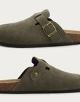 Stylish Women's Sandals - Suede Mules with Cork Insole and Arch Support for All-Day Comfort 2