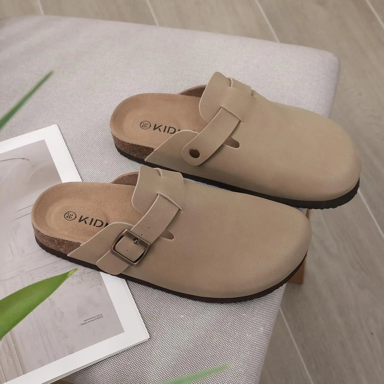 Stylish Women's Sandals - Suede Mules with Cork Insole and Arch Support for All-Day Comfort 5