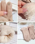 Suedelle | Cozy Plush Thermal Winter Touchscreen Gloves for Women 4