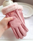 Suedelle | Cozy Plush Thermal Winter Touchscreen Gloves for Women 9