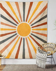 SunbeamWeave | Stylish Earthy Bohemian Wall Tapestry for Modern Decor 2