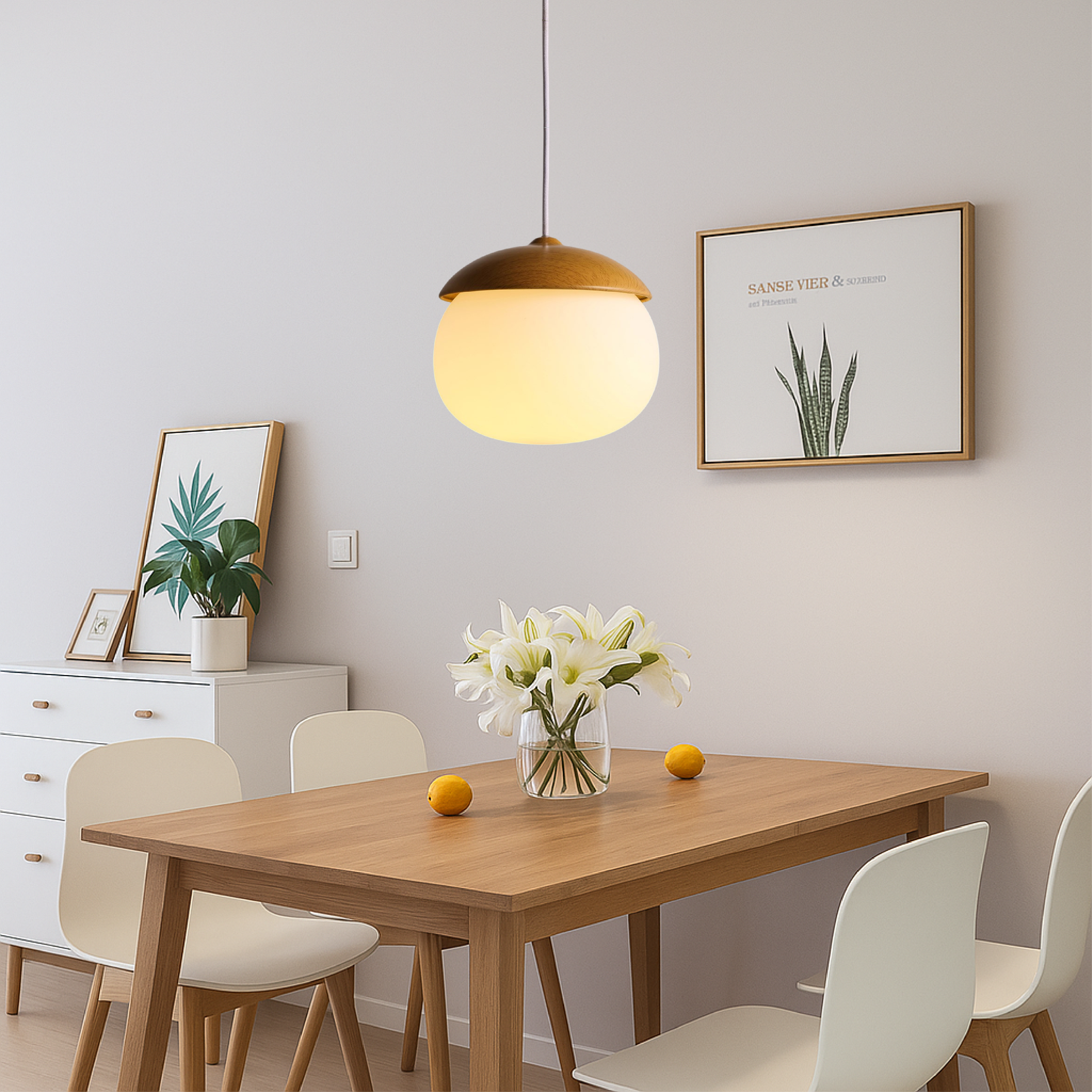 Sylura | Vintage Scandinavian Wooden Pendant Lamp 1