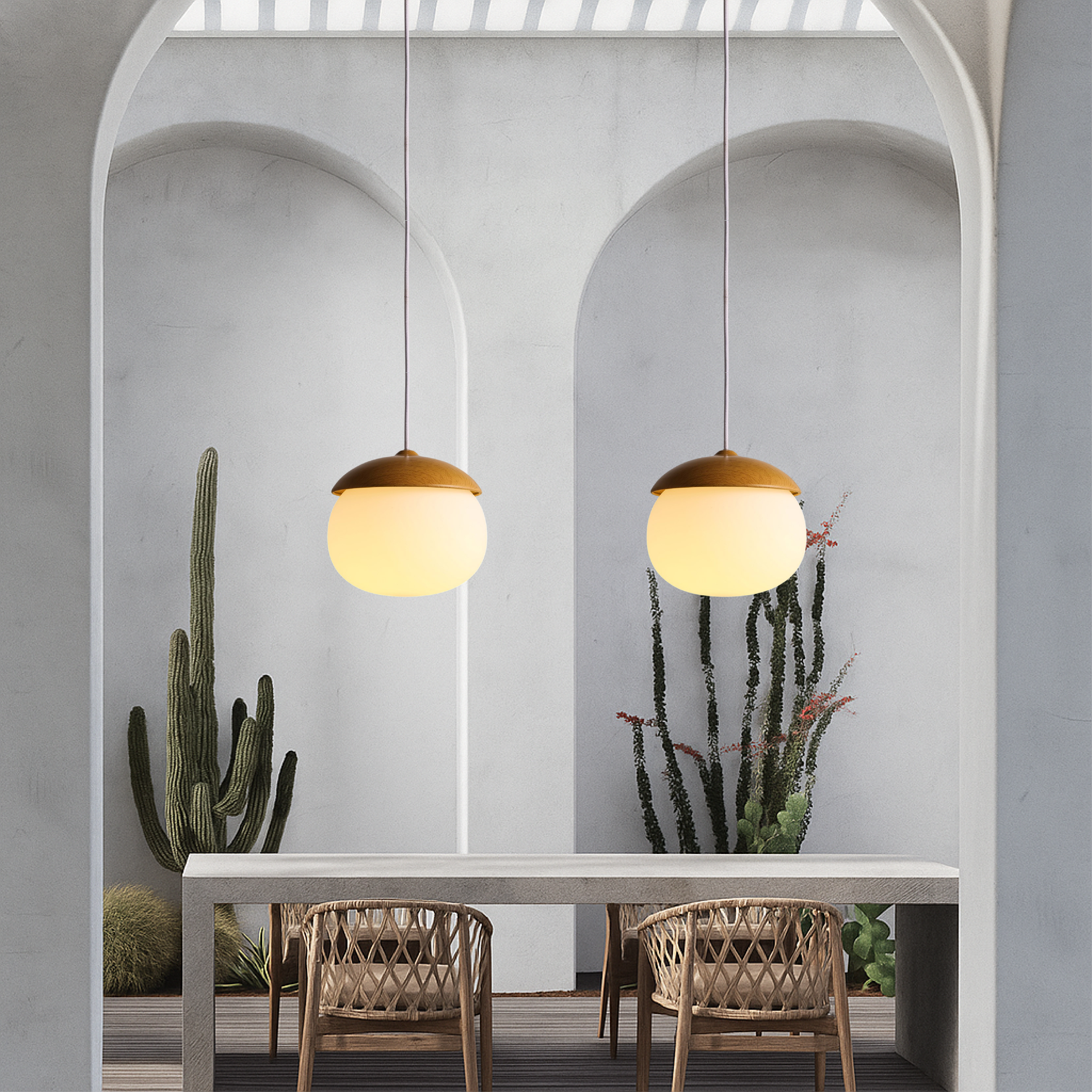 Sylura | Vintage Scandinavian Wooden Pendant Lamp 3