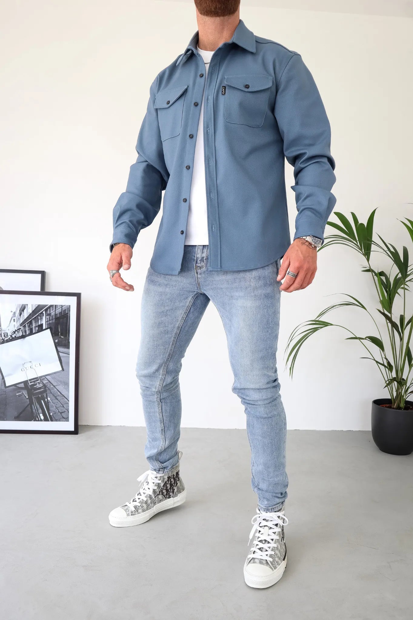 TailorEdge | Buttoned Shirt Jacket for Men with Chest Pockets 0