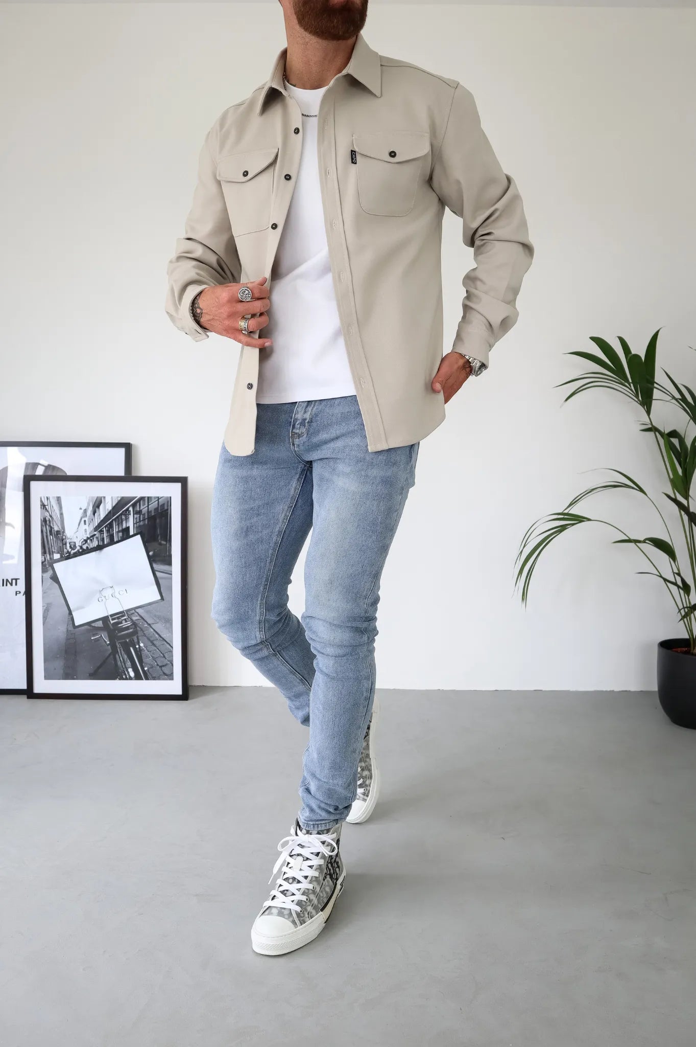 TailorEdge | Buttoned Shirt Jacket for Men with Chest Pockets 2