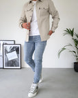 TailorEdge | Buttoned Shirt Jacket for Men with Chest Pockets 2