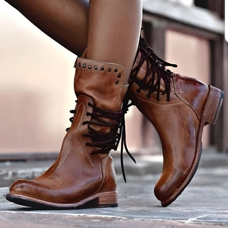 Tatiana | Stylish Rugged Mid Calf Boots for Women 0