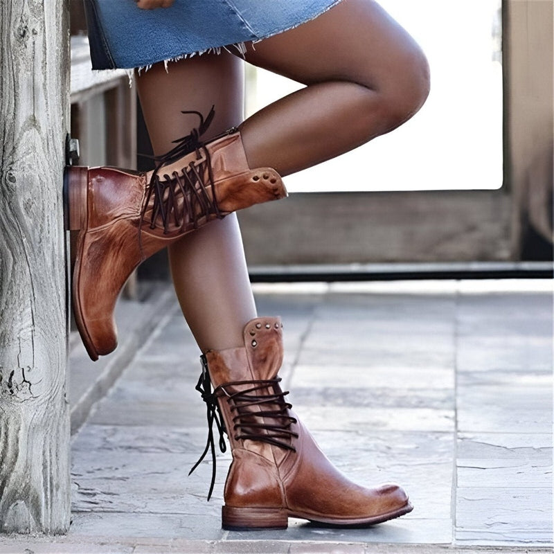 Tatiana | Stylish Rugged Mid Calf Boots for Women 1