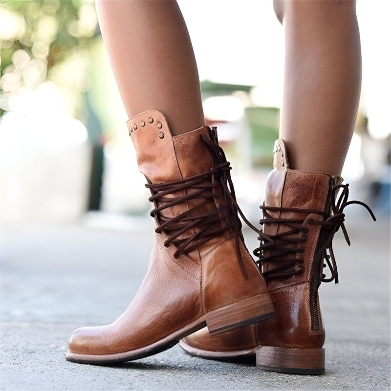 Tatiana | Stylish Rugged Mid Calf Boots for Women 3
