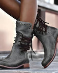 Tatiana | Stylish Rugged Mid Calf Boots for Women 4