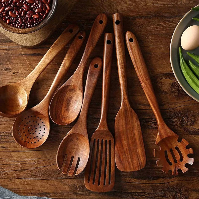 TeakChef | Wooden Kitchen Utensil Collection in Premium Teak Finish 1