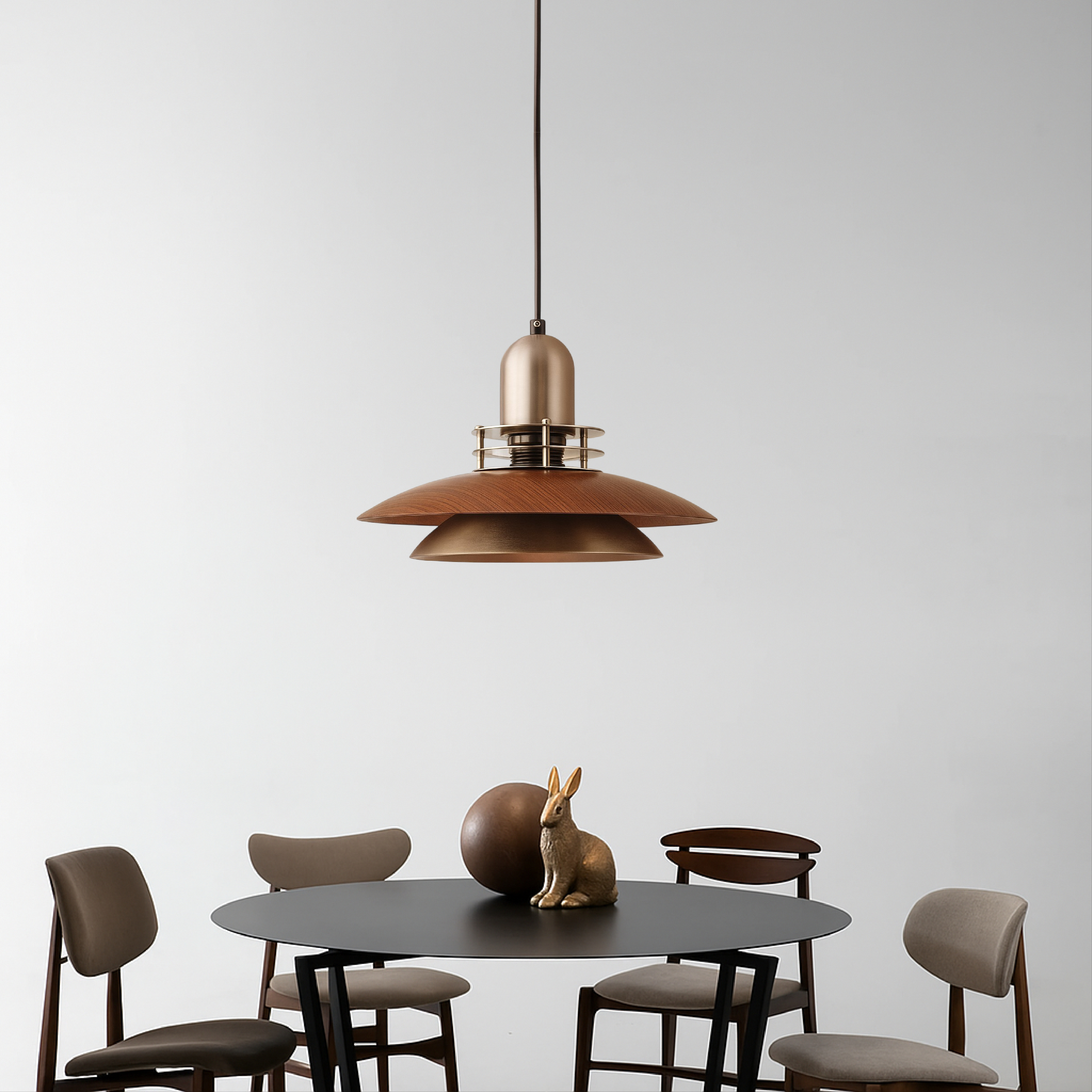 Tenora | Walnut Wood Low Pendant Lamp 5