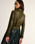 Teressa | Belted PU Leather Cargo Shirt Jacket 5
