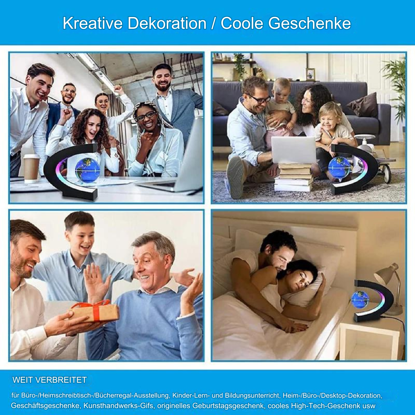 TerraGlobe | Captivating Floating Magnetic Levitation LED World Map Lamp 2