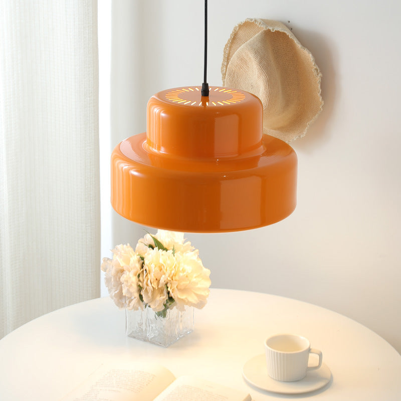 Terra CottaGlow | Minimalist Italian Orange Bauhaus Pendant Lamp 1