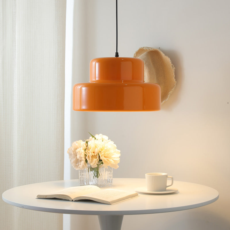 Terra CottaGlow | Minimalist Italian Orange Bauhaus Pendant Lamp 2