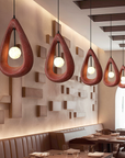 Terrance | Japandi Oval Pendant Lamp with Sleek Lines 2
