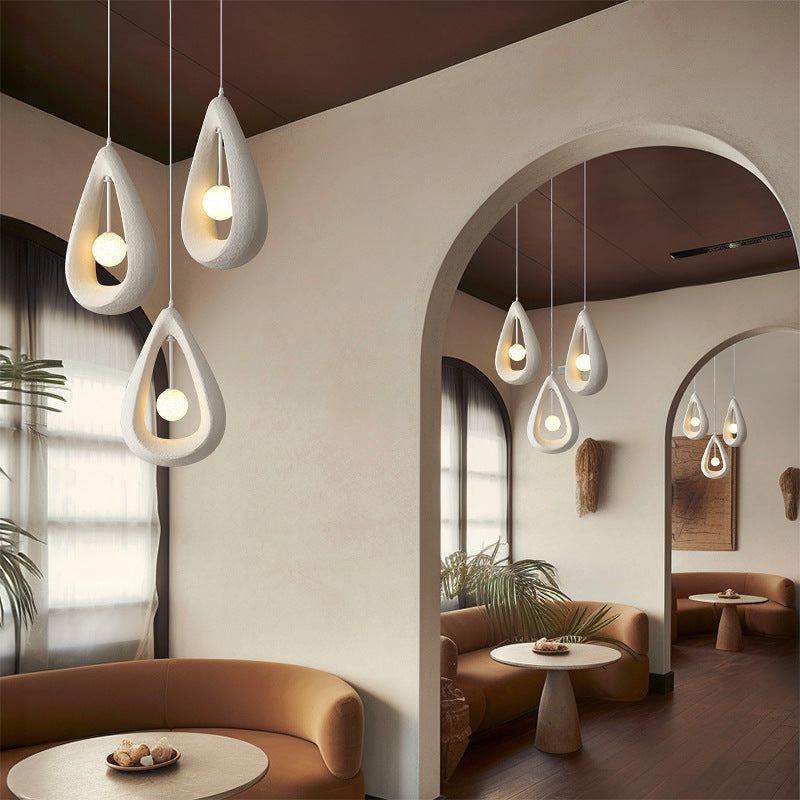Terrance | Japandi Oval Pendant Lamp with Sleek Lines 5