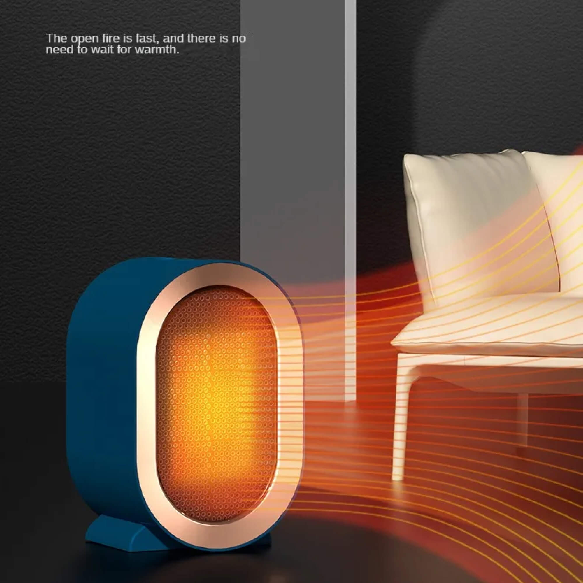 ThermoWave | Compact Efficient Portable Electric Heater for Cozy Spaces 2