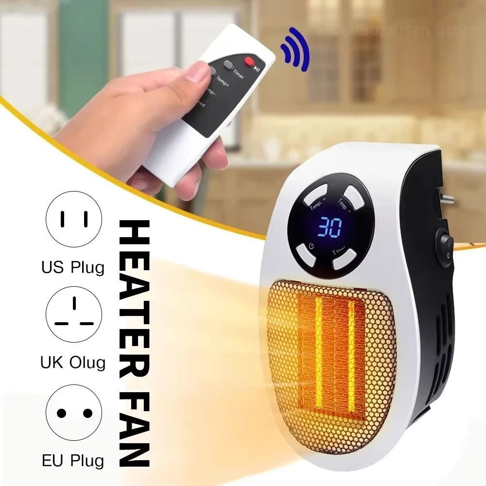 ThermoWave | Compact Energy Efficient Electric Wall Heater with Remote Control 3