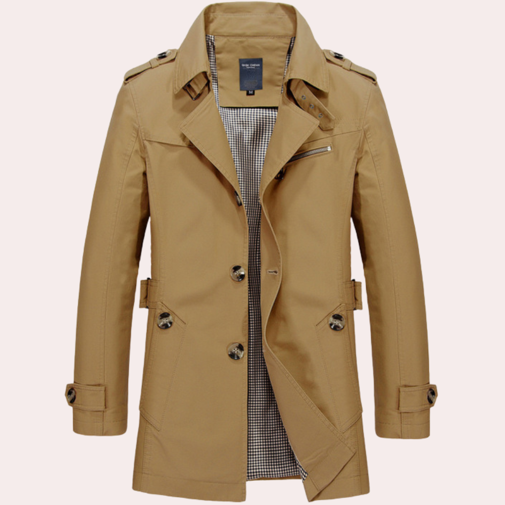 Thijs | Autumn Trench Coat for Men with Classic Tailored Cut 0