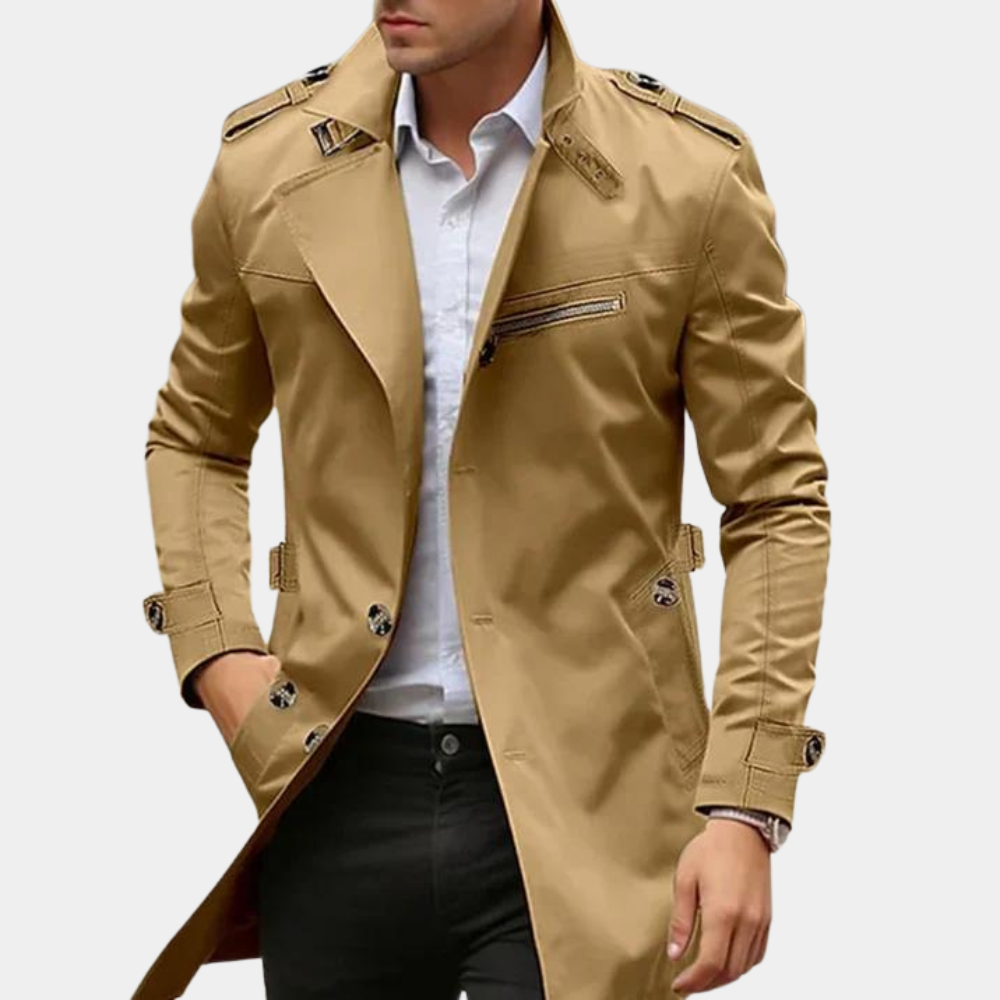 Thijs | Autumn Trench Coat for Men with Classic Tailored Cut 1