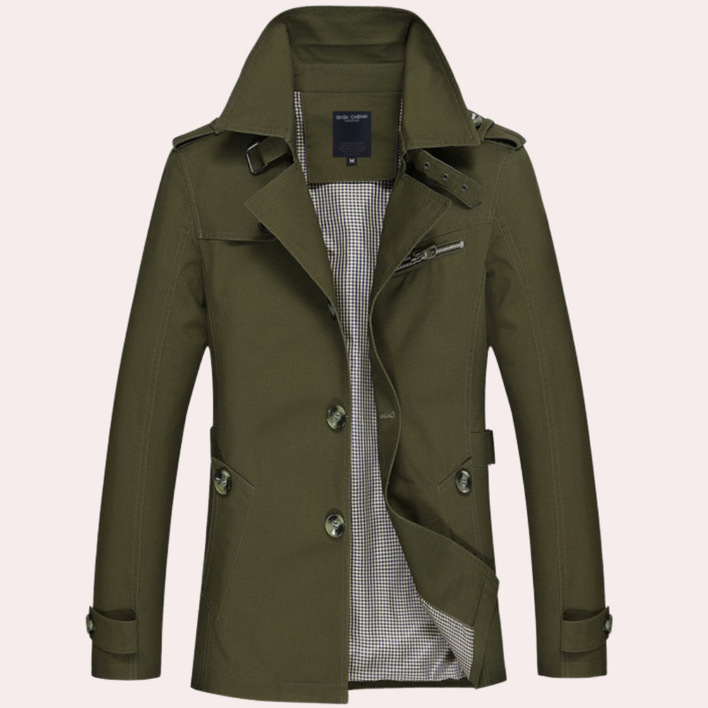 Thijs | Autumn Trench Coat for Men with Classic Tailored Cut 3