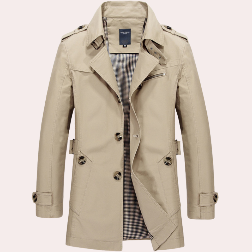 Thijs | Autumn Trench Coat for Men with Classic Tailored Cut 4