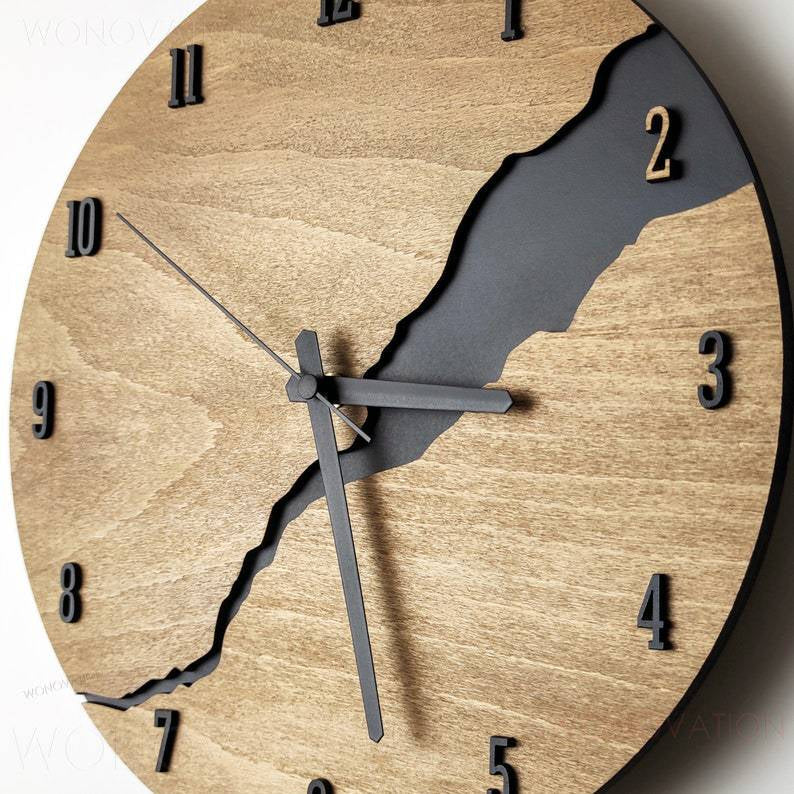 TimberCraft | Modern Rustic Wooden Wall Clock Decor for Timeless Interiors 1