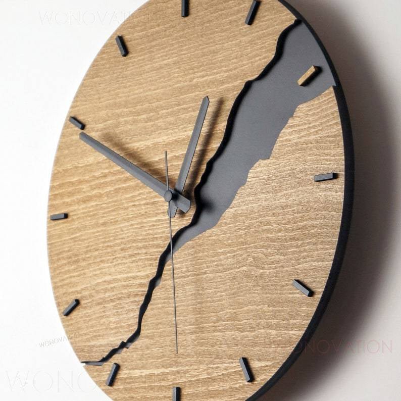 TimberCraft | Modern Rustic Wooden Wall Clock Decor for Timeless Interiors 2