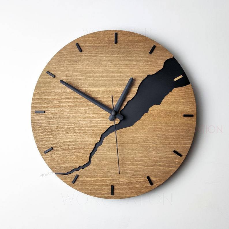 TimberCraft | Modern Rustic Wooden Wall Clock Decor for Timeless Interiors 3
