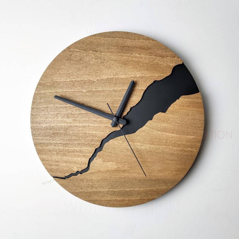 TimberCraft | Modern Rustic Wooden Wall Clock Decor for Timeless Interiors 4