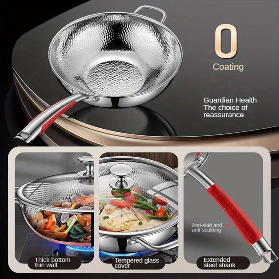 TitaniumEssence | Durable Premium Round Bottom Induction Wok Pan 4