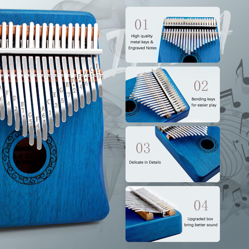 ToneWood | 17-Key Thumb Piano Kalimba with Wooden Fingerboard Instrument 2