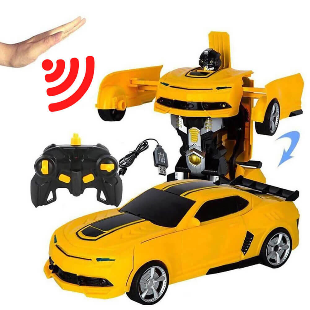 Transforming Robot Car with Remote Control – Fun 2-in-1 RC Toy with Music and LED Lights 0