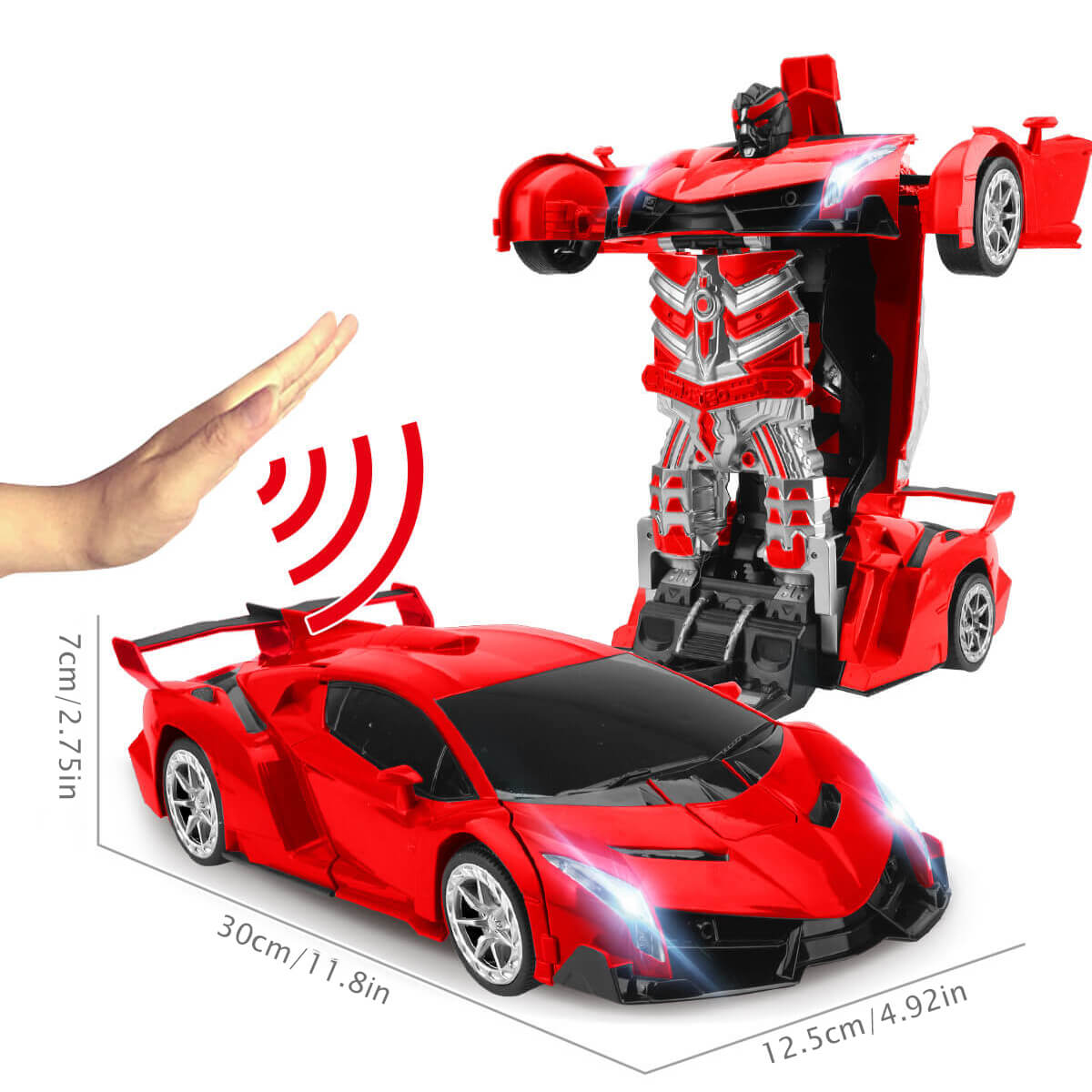 Transforming Robot Car with Remote Control – Fun 2-in-1 RC Toy with Music and LED Lights 2