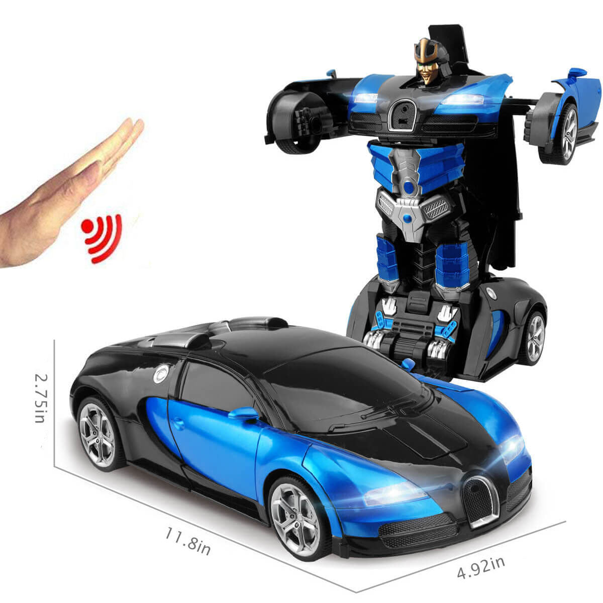 Transforming Robot Car with Remote Control – Fun 2-in-1 RC Toy with Music and LED Lights 3