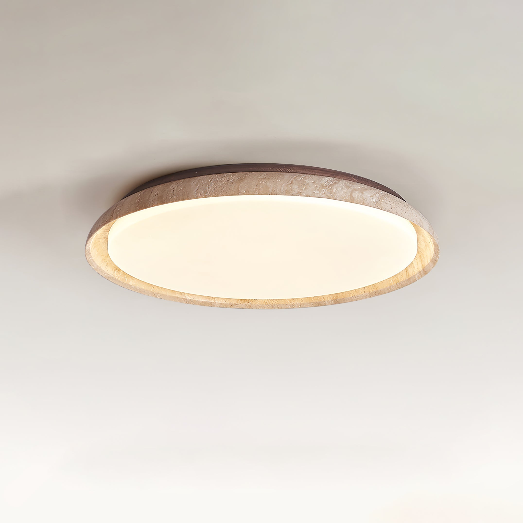 TravertineGlow | Elegant Minimalist LED Ceiling Lamp Design 0