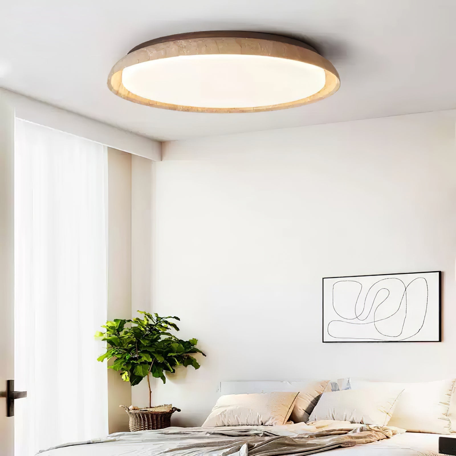 TravertineGlow | Elegant Minimalist LED Ceiling Lamp Design 2