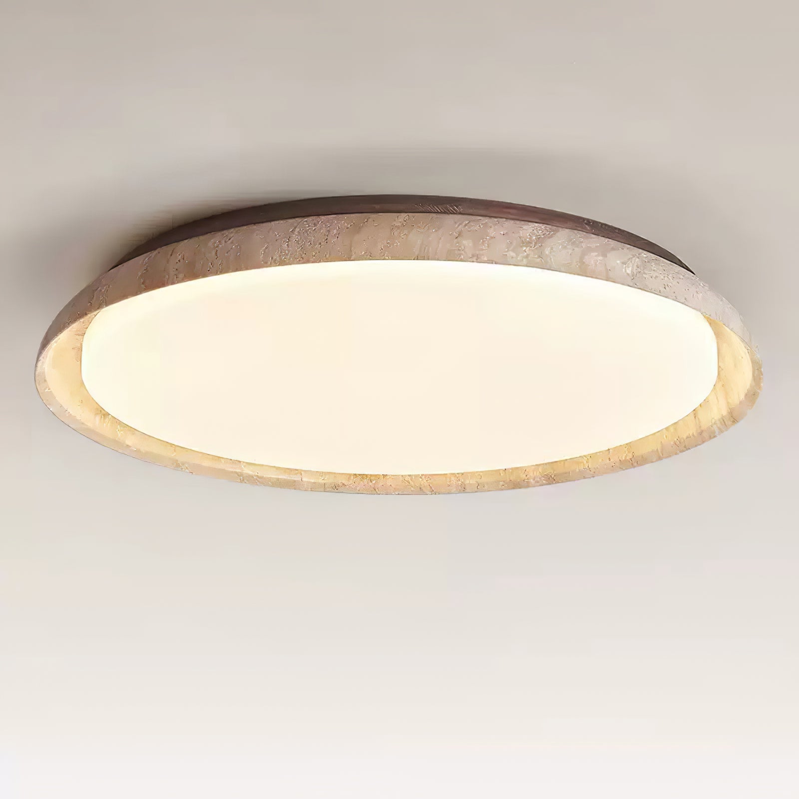 TravertineGlow | Elegant Minimalist LED Ceiling Lamp Design 3