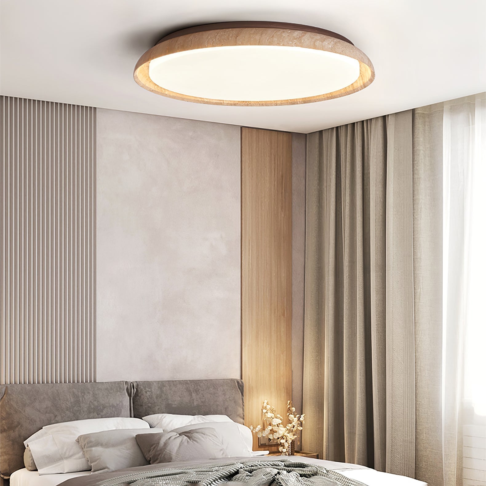 TravertineGlow | Elegant Minimalist LED Ceiling Lamp Design 6